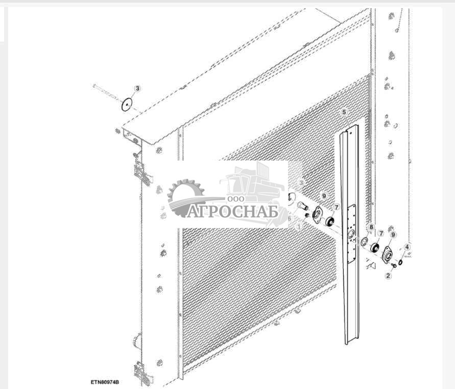 Лопатка, крыльчатка охлаждающей сердцевины 
